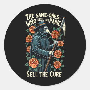 Plague Doctor The Same One Who Sells The Panic Sel Classic Round Sticker