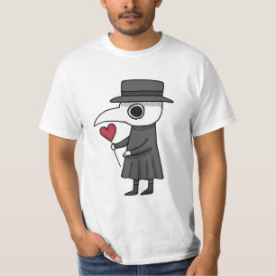 Plague Doctor with Heart Creepy Cute Medieval  T-Shirt