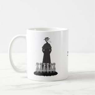 Plague Doctor with students Funny teacher Custom Coffee Mug
