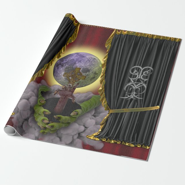 Plagued Grimoires of Necromancy & Curses III Wrapping Paper (Unrolled)