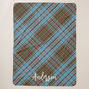 Plaid Anderson Classic Farmhouse Tartan Sherpa Blanket