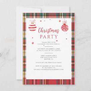 Plaid Annual Christmas Party Corporate Holiday Invitation