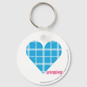 Plaid Aqua 2 Key Ring