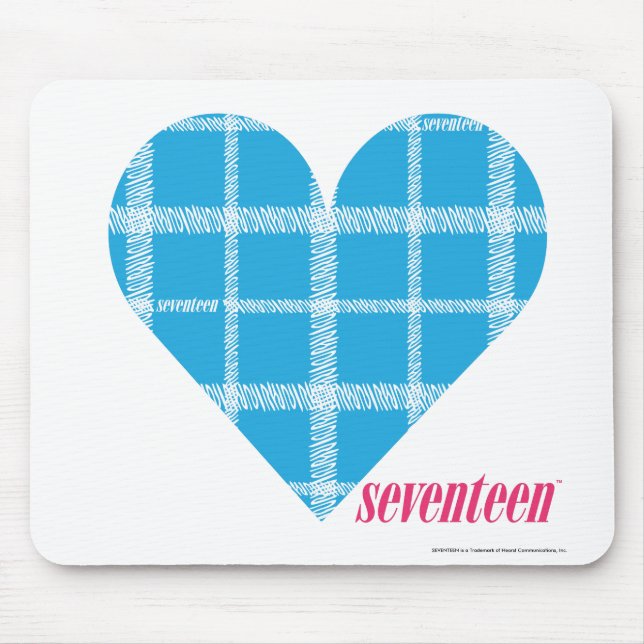 Plaid Aqua 2 Mouse Mat (Front)