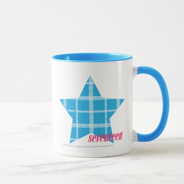 Plaid Aqua 3 Mug (Right)