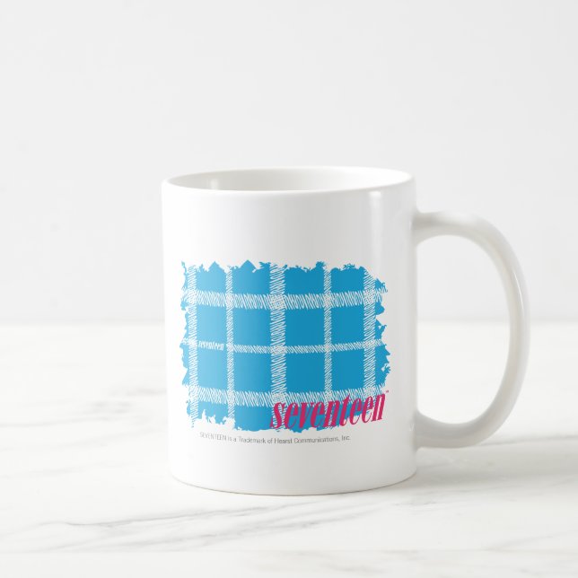 Plaid Aqua 4 Coffee Mug (Right)
