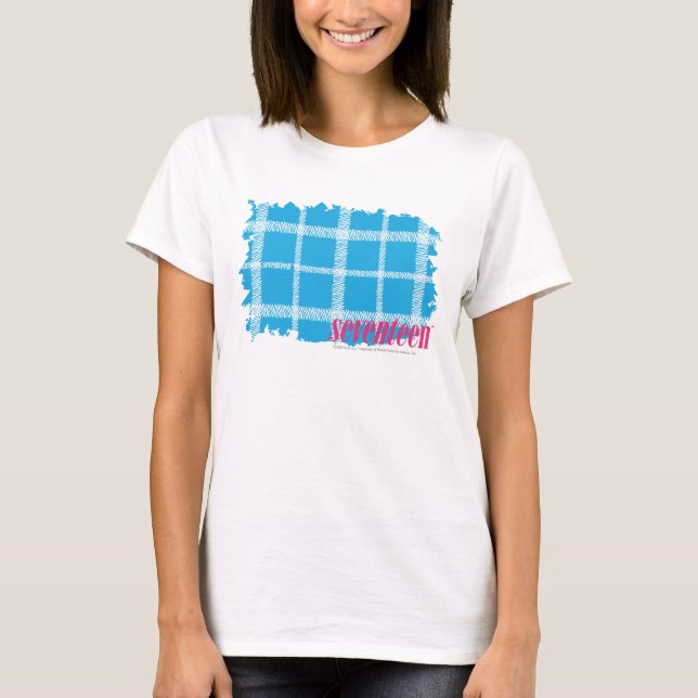 Plaid Aqua 4 T-Shirt (Front)