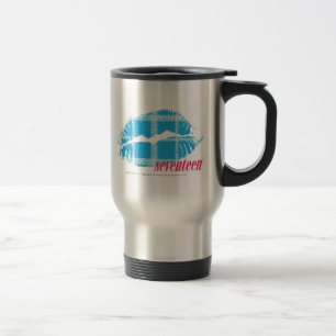 Plaid Aqua Travel Mug