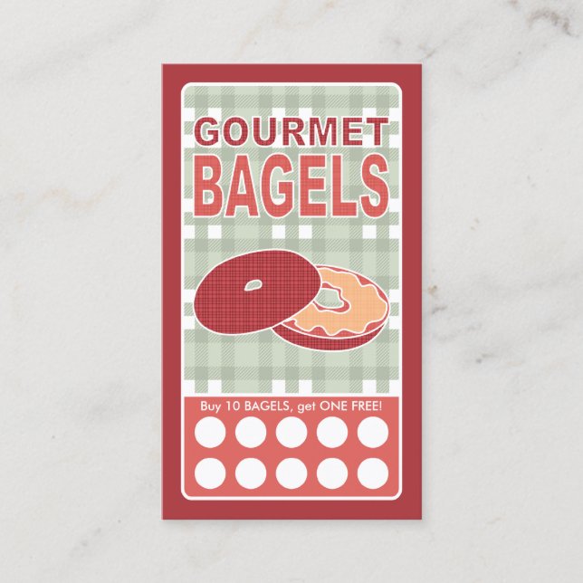 plaid bagels punch card (Front)