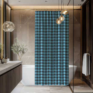 Plaid Bath Curtain Masculine Tartan Gift Idea