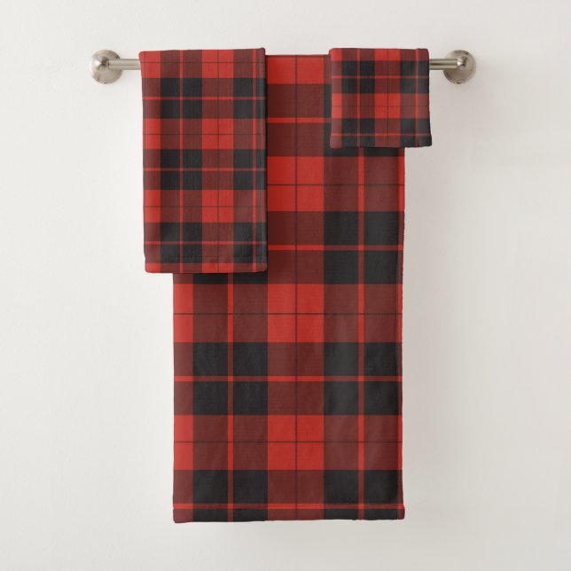 Plaid Bath Towel Set (Insitu)