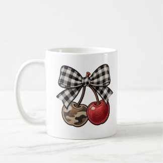 Plaid Bow & Camo Cherry Coffee Mug