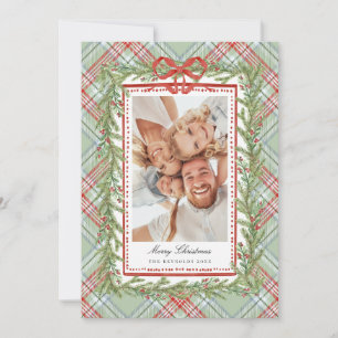 Plaid Bow Family Photo Christmas Holiday 