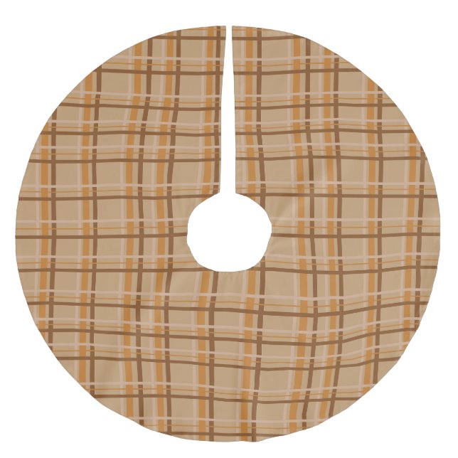 Plaid Brushed Polyester Tree Skirt (Front)