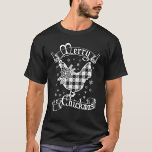 Plaid Buffalo Merry Chickmas, Vintage Christmas Ch T-Shirt