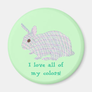 Plaid Bunny,  I love all of my colours, magnets