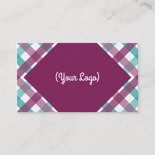 Plaid Business, 3.5" x 2.0", 100 pack Business Card (Front)