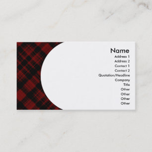 plaid business card