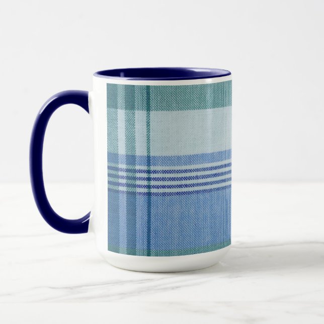 Plaid Ceramic Mug (Left)