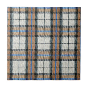 Plaid Checked Fabric Ceramic Tile Vintage Design