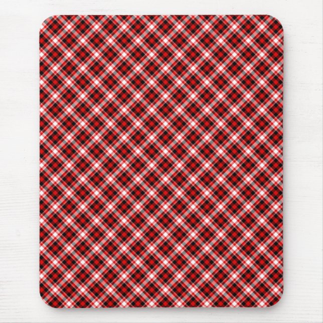 Plaid Checks Fabric Texture Pattern-68767 Mouse Mat (Front)