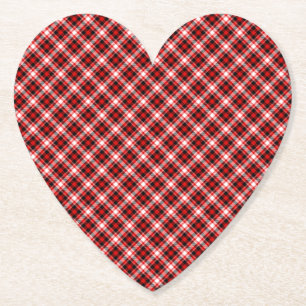 Plaid Checks Fabric Texture Pattern-68767 Paper Coaster