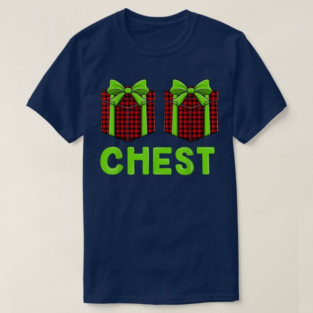 Plaid Chest Nuts Chestnuts Matching Couples Christ T-Shirt (Design Front)