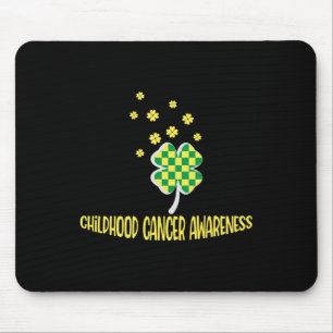 Plaid Childhood Cancer Awareness for Women St Patr Mouse Mat
