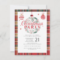 Plaid Christmas Holiday Office Party Rustic