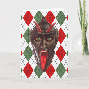 plaid christmas krampus invitation