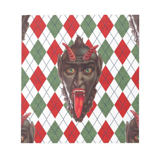 plaid christmas krampus notepad (Front)