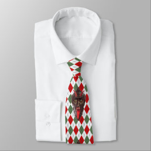 plaid christmas krampus tie