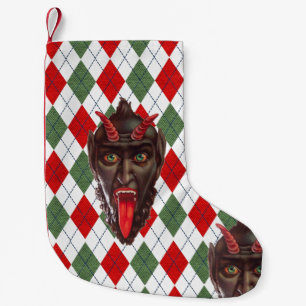 plaid christmas krampus xmas stocking