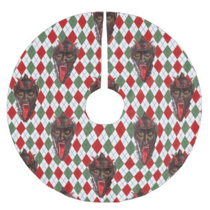 plaid christmas krampus xmas tree skirt