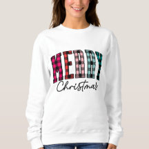 Plaid Christmas Sweatshirt | Women's Multi Colour