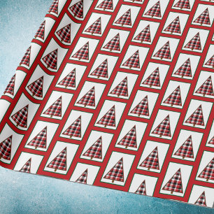 Plaid Christmas Tree Christmas Wrapping Paper