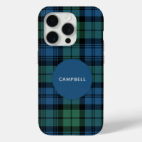 Plaid Clan Campbell Green Blue Tartan Custom