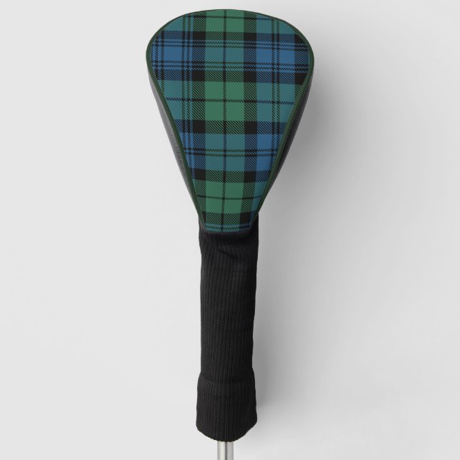 Plaid Clan Campbell Rustic Green Tartan Golf Head Cover (Front)