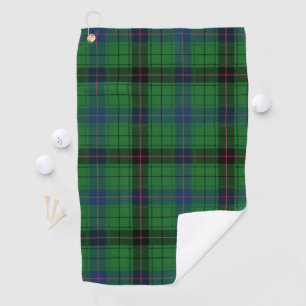 Plaid Clan Davidson Blue Green Black Check Tartan Golf Towel