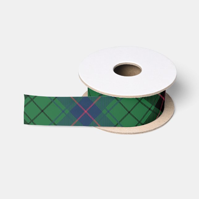 Plaid Clan Davidson Rustic Tartan Satin Ribbon (Spool)