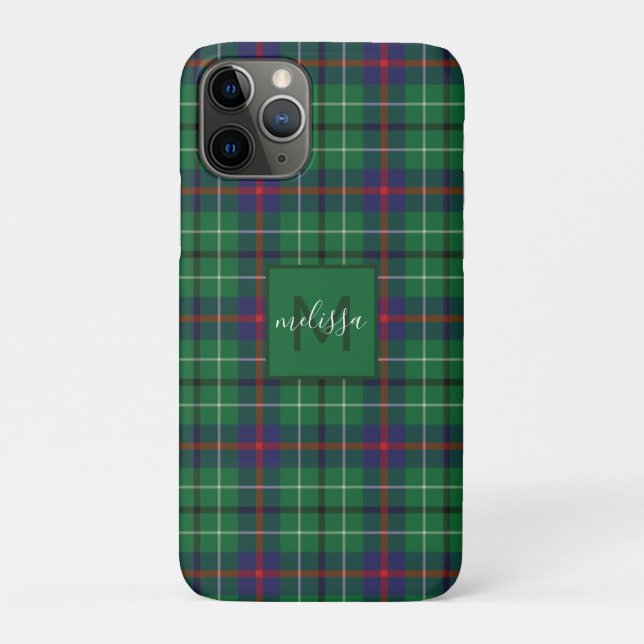 Plaid Clan Duncan Tartan Personalised Monogram Case-Mate iPhone Case (Back)