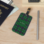 Plaid Clan Duncan Tartan Personalised Monogram Luggage Tag<br><div class="desc">Show your passion for all things tartan with this cute Clan Duncan plaid pattern design in a green,  blue,  and red chequered design. Add your initial and name to this to make it personal by clicking on the "Personalise" link above</div>