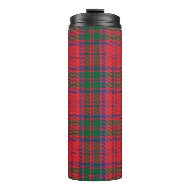 Plaid Clan Grant Tartan Blue Green Red Check Thermal Tumbler (Front)