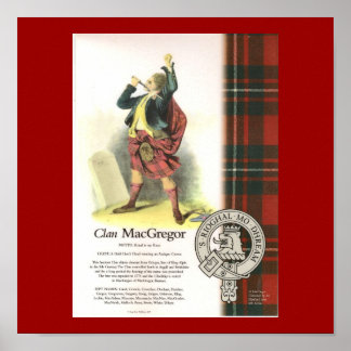 Plaid Clan MacGregor on Canvas Poster