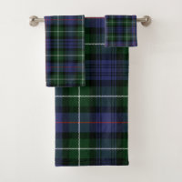 Plaid Clan MacKenzie Green Purple Check Tartan