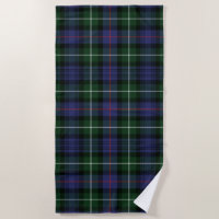 Plaid Clan MacKenzie Green Purple Check Tartan