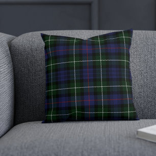 Plaid Clan MacKenzie Purple Green Tartan Rustic Cushion