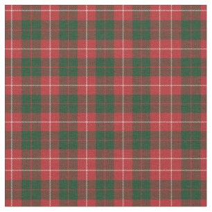 Plaid Clan Mackinnon Tartan Green Red Check Fabric