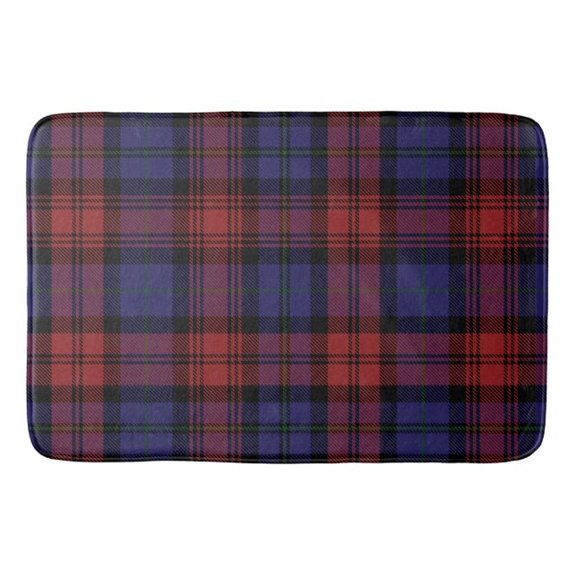 Plaid Clan MacLachlan Purple Red Check Tartan Bath Mat (Front)
