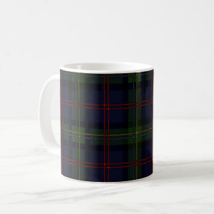 Plaid Clan Malcolm Green Purple Scottish Check Coffee Mug